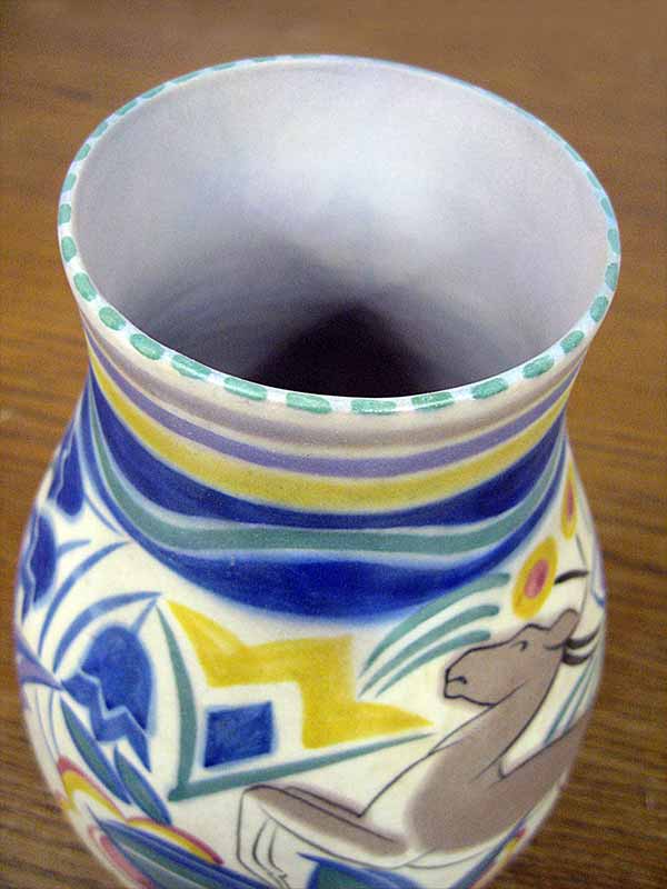 Poole Pottery Vase Restoration - After Poole Pottery Vase Restoration - After