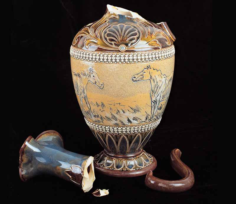 Royal Doulton Hanna Barlow Jug Spout and handle detached.